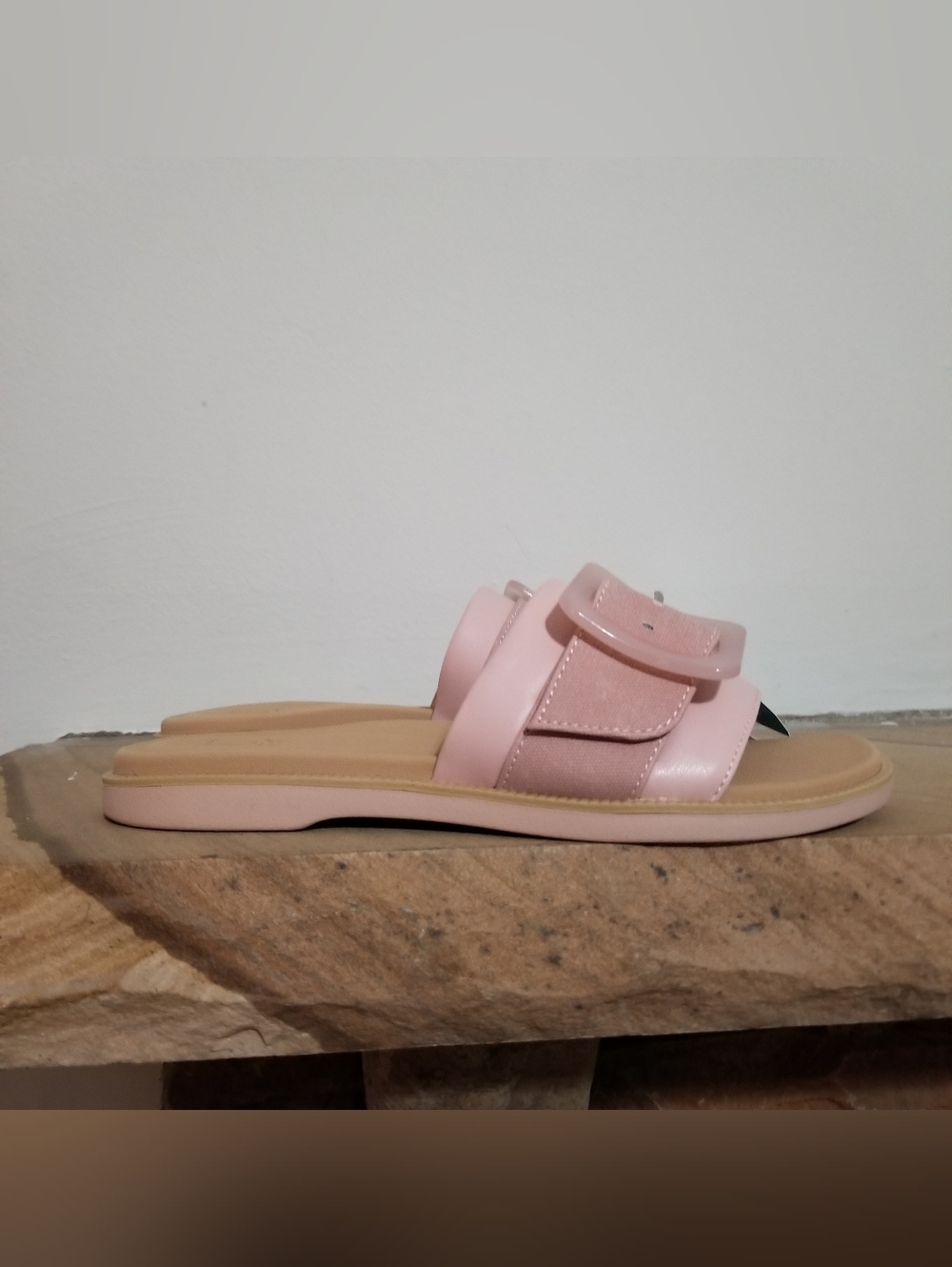 NEW! REEF Women's Pink Slide Sandals with Decorative Buckle sz 8 NWT Price firm - Picture 7 of 8